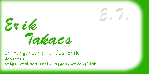 erik takacs business card