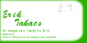 erik takacs business card